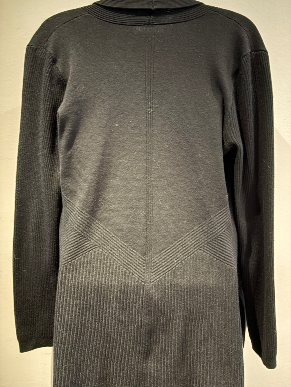 Black Cardigan, Intricate Pattern, Size S - Picture 3 of 4